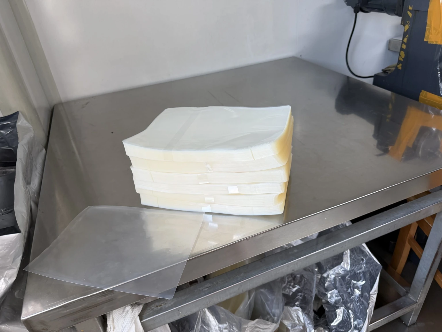 Échantillons sous vide — sachets empilés